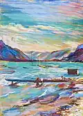Fraueninsel, 1928, Tempera, ca. 67x47