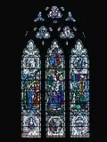 The 'Womanhood' window by Douglas Strachan in the NW nave