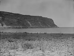 seaside cliff with sea