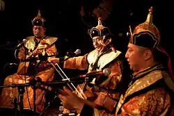 Altai Khairkhan in Paris, June 2010. From left to right : P.Lkhamjav, S.Pürevjav, L.Lkhamragchaa.
