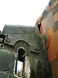 Detail of Amenaprkich Church and structure adjacent.