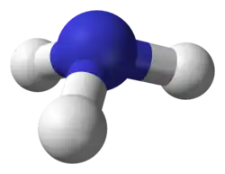 The molecular geometry can be inferred from the electron pair arrangement, showing that ammonia has trigonal pyramidal geometry.