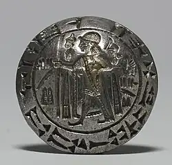 Seal of Tarkasnawa, King of Mira; circa 1220 BC; silver; height: 1&nbsp;cm, diameter: 4.2&nbsp;cm; Walters Art Museum (Baltimore, US)