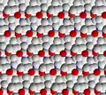 Feldspar crystal structure viewed along the c axis