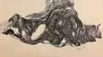 Ink drawing "Dream" created in 1993