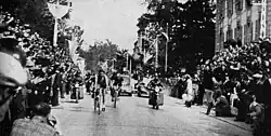 The arrival at Corso Cavallotti in Sanremo, in March 1938
