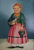 Girl with a flower basket, 1845–50.