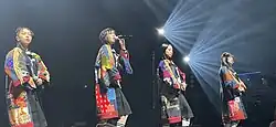 Atarashii Gakko! in 2024 From left to right: Rin, Suzuka, Kanon, and Mizyu
