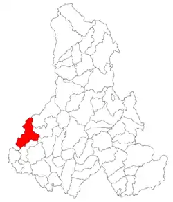 Location in Harghita County