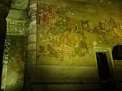 Image 50A fresco from Cave 1 of Ajanta. (from History of painting)
