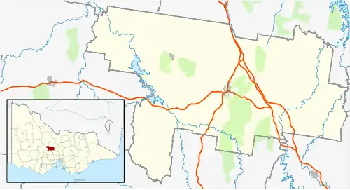 Metcalfe is located in Shire of Mount Alexander