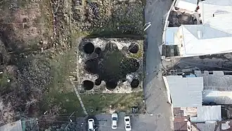 An aerial view