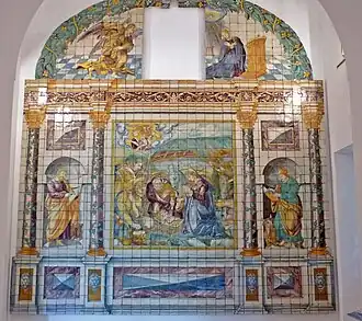 Altarpiece of Our Lady of Life, painted in 1580 by Marçal de Matos, National Museum of the Azulejo, Lisbon.
