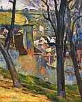 Émile Bernard : Paysage près de Tonnerre (1905).
