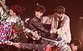 BTS performing "DNA" during Love Yourself tour in Los Angeles on September 8, 2018.