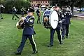 The band of the Royal Air Force Regiment wearing number 9 Service Dress, as now worn with a peaked cap since 2012