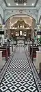 The church's nave tiles.