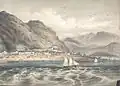 Barmouth, with Cadair Idris in the background, 1865