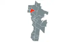 Location of Barnes Hill