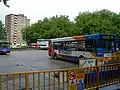 Bus waiting at a bay at the bus station