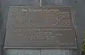 Plaque detailing history of Belcher Fountain