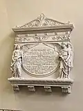 Memorial plaque in sanctuary