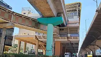 Installation of station name board as of April 2024