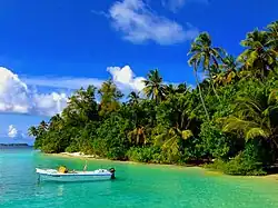 Biyadhoo is famous for its crystal-clear turquoise water.[1]