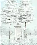 Botanist and zoologist Martin Vahl Henrichsen's tombstone at Assistens Kirkegård