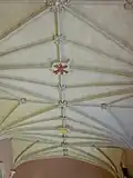 Bodelwyddan Castle. Gothic revival ceiling 1802–1808 with Williams family crossed foxes.