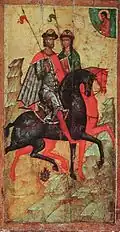 Saints Boris and Gleb on Horseback, mid-14th century