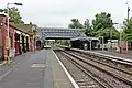The platforms and footbridge.