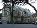 The church seen from the northeast from Manor Road.