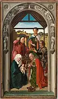 Adoration of the magi scene