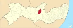 Location of Custódia in Pernambuco