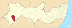 Location of Lagoa Grande in Pernambuco