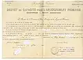 Primary school teaching certificate (BE).