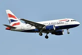 An Airbus A318-100 formerly operated on a sole long-haul route between London-City and New York-JFK