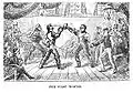 "The First Wound", Illustration zu Mark Twains A Tramp Abroad, 1878/1880. Some things don't change.