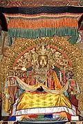 Buddha in his teenage years inside Eastern Temple