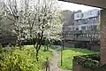 An example of one of the internal courtyards within South Quay Estate