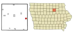 Location of Shell Rock, Iowa