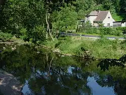 Bystrzyca River in Lubachów