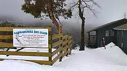 Cabramurra Ski Club has a Poma lift and clubhouse for the private use of members