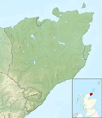 Crosskirk Broch is located in Caithness