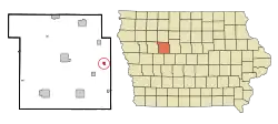 Location of Somers, Iowa