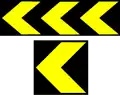 Chevron marker (to the left)