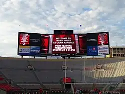 Camp Randall scoreboard at Movie Night 2013