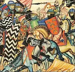 Image 61A battle of the Reconquista from the Cantigas de Santa Maria (from History of Spain)