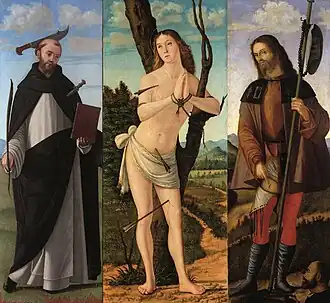 Trittico di Santa Fosca, San Pietro Martire, Museo Correr, Venezia San Sebastiano, Vittore Carpaccio, 15th–16th century
